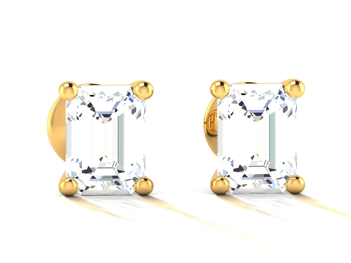 Iconique Primier Solitaire Stud Earrings In Rose Gold - 0.87 Ct Round Brilliant Cut Diamonds
