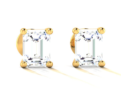 Iconique Primier Solitaire Stud Earrings In Rose Gold - 0.87 Ct Round Brilliant Cut Diamonds