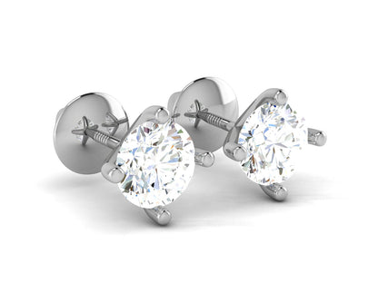 Geometric Star Cluster Stud Earrings  In Rose Gold - 0.83 Ct Round Brilliant Cut Diamonds