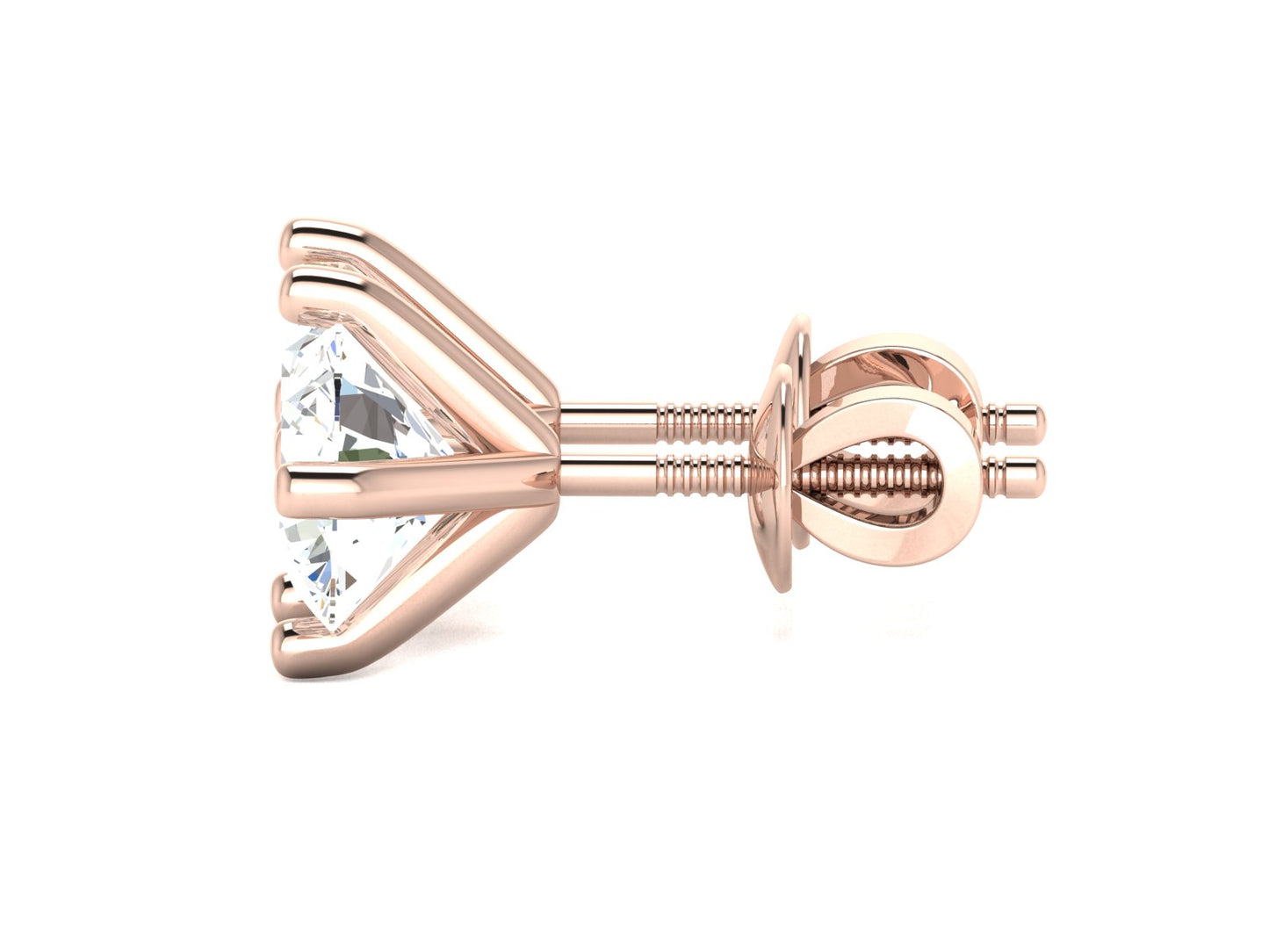 Geometric Star Cluster Stud Earrings  In Rose Gold - 0.83 Ct Round Brilliant Cut Diamonds