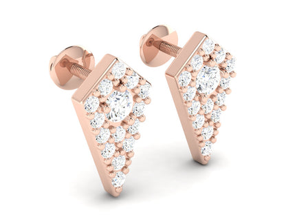 Kite Pava Diamond Stud Earrings In Gold - 0.26 Ct Brilliant Round