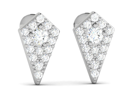 Kite Pava Diamond Stud Earrings In Gold - 0.26 Ct Brilliant Round