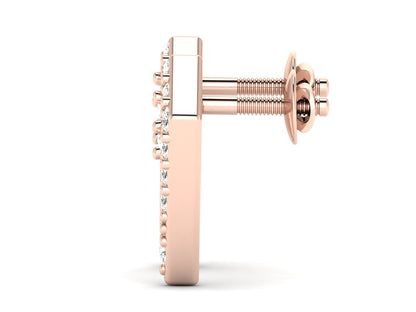 Kite Pava Diamond Stud Earrings In Gold - 0.26 Ct Brilliant Round