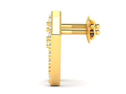 Kite Pava Diamond Stud Earrings In Gold - 0.26 Ct Brilliant Round