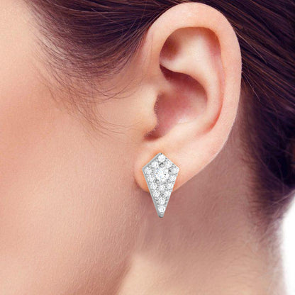 Kite Pava Diamond Stud Earrings In Gold - 0.26 Ct Brilliant Round