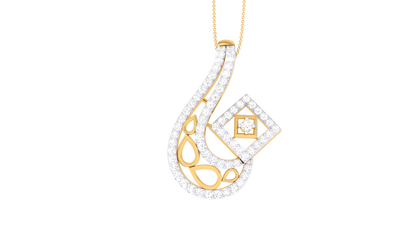 The Starlight Quill Pendent In Gold - 0.51 Brilliant Cut Diamonds