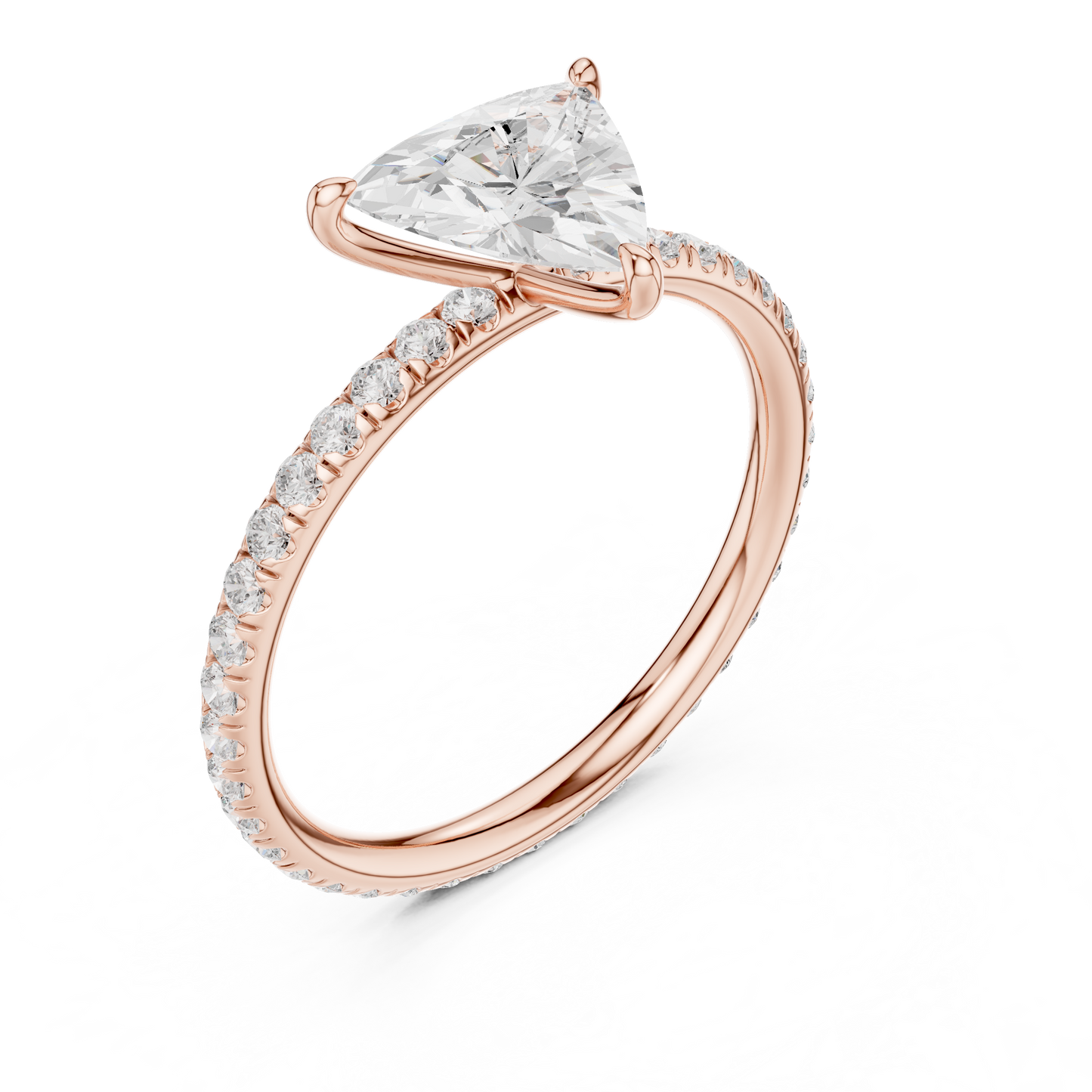 1.47 Carat Trillion Cut Diamond Engagement Ring | Yellow Gold