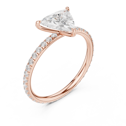 1.47 Carat Trillion Cut Diamond Engagement Ring | Yellow Gold