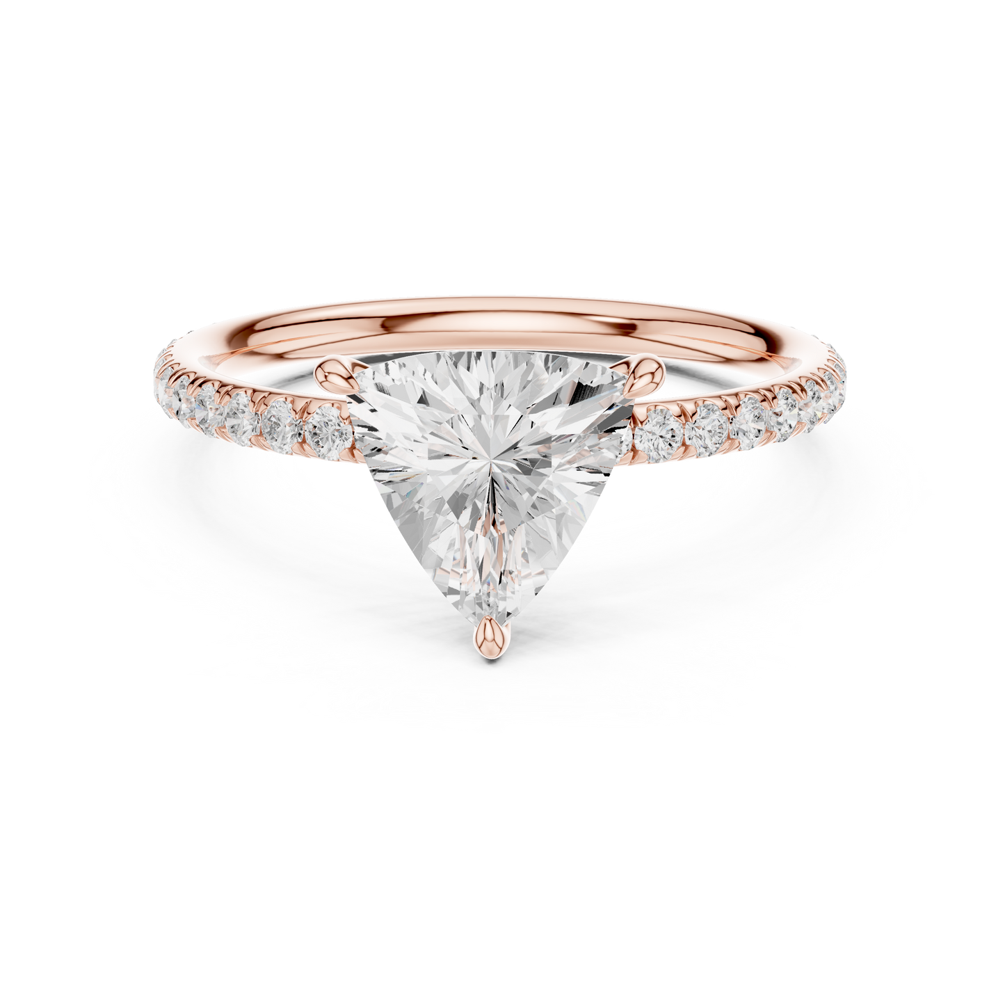 1.47 Carat Trillion Cut Diamond Engagement Ring | Yellow Gold