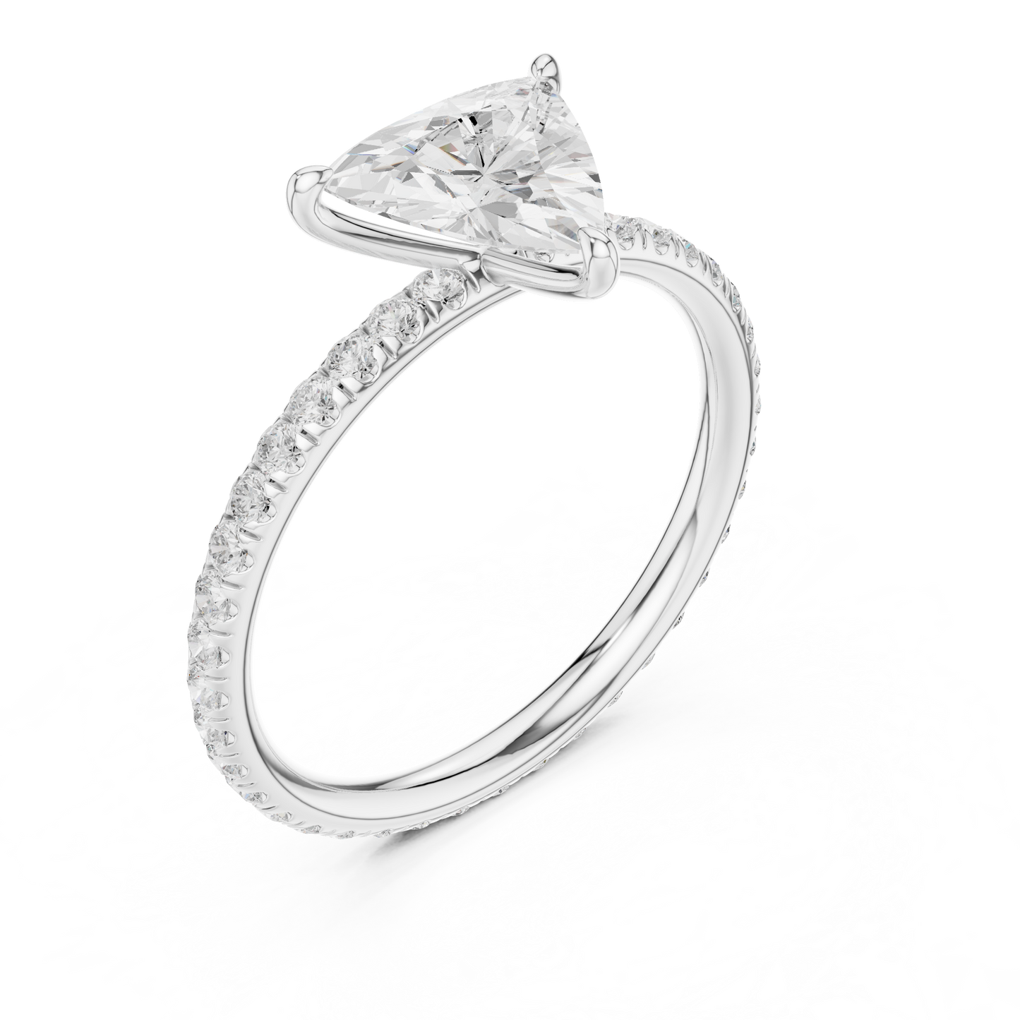 1.47 Carat Trillion Cut Diamond Engagement Ring | Yellow Gold