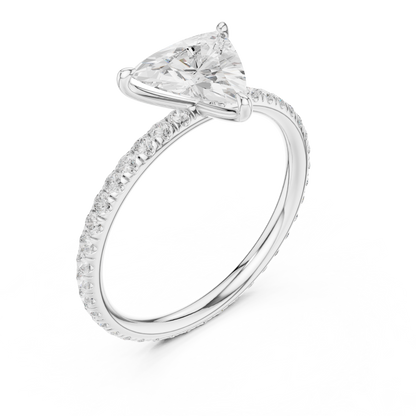 1.47 Carat Trillion Cut Diamond Engagement Ring | Yellow Gold