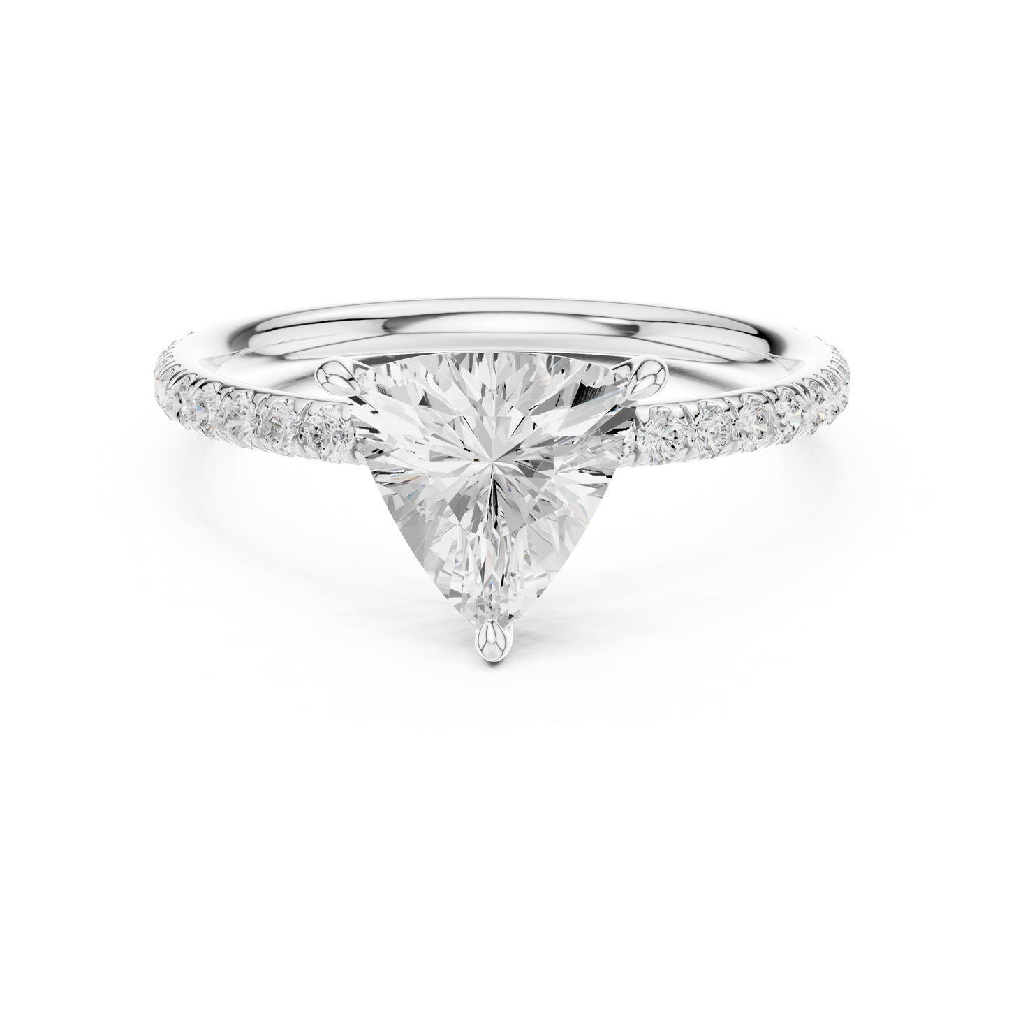 1.47 Carat Trillion Cut Diamond Engagement Ring | Yellow Gold