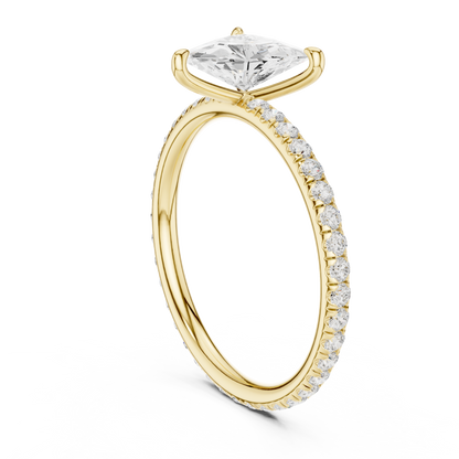 1.47 Carat Trillion Cut Diamond Engagement Ring | Yellow Gold
