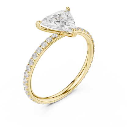 1.47 Carat Trillion Cut Diamond Engagement Ring | Yellow Gold