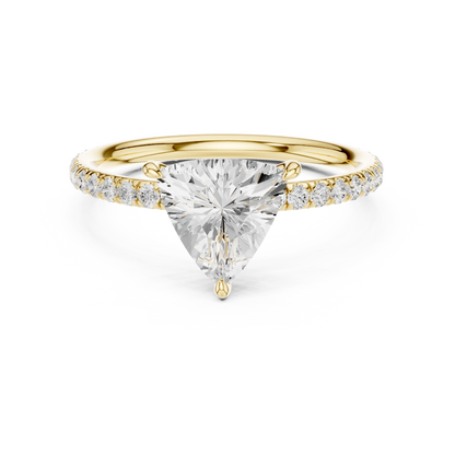 1.47 Carat Trillion Cut Diamond Engagement Ring | Yellow Gold
