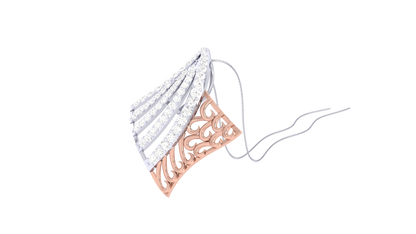 Wavecrust Fusion Pendent In Gold - 0.46 Ct Dazzling Diamonds