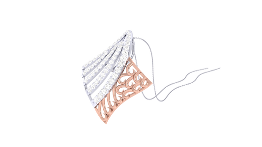 Wavecrust Fusion Pendent In Gold - 0.46 Ct Dazzling Diamonds