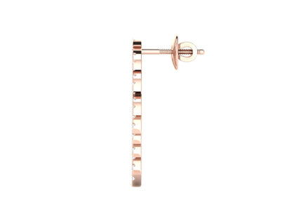 Celestial Wings Diamond Drop Earrings - 0.9 Ct Round Brilliant Cut