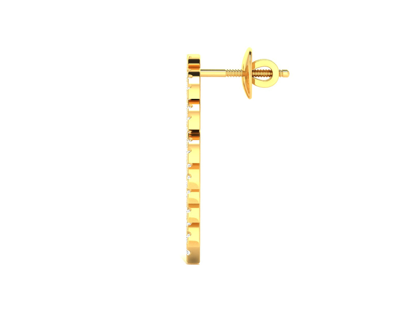 Celestial Wings Diamond Drop Earrings - 0.9 Ct Round Brilliant Cut