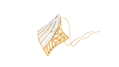 Wavecrust Fusion Pendent In Gold - 0.46 Ct Dazzling Diamonds