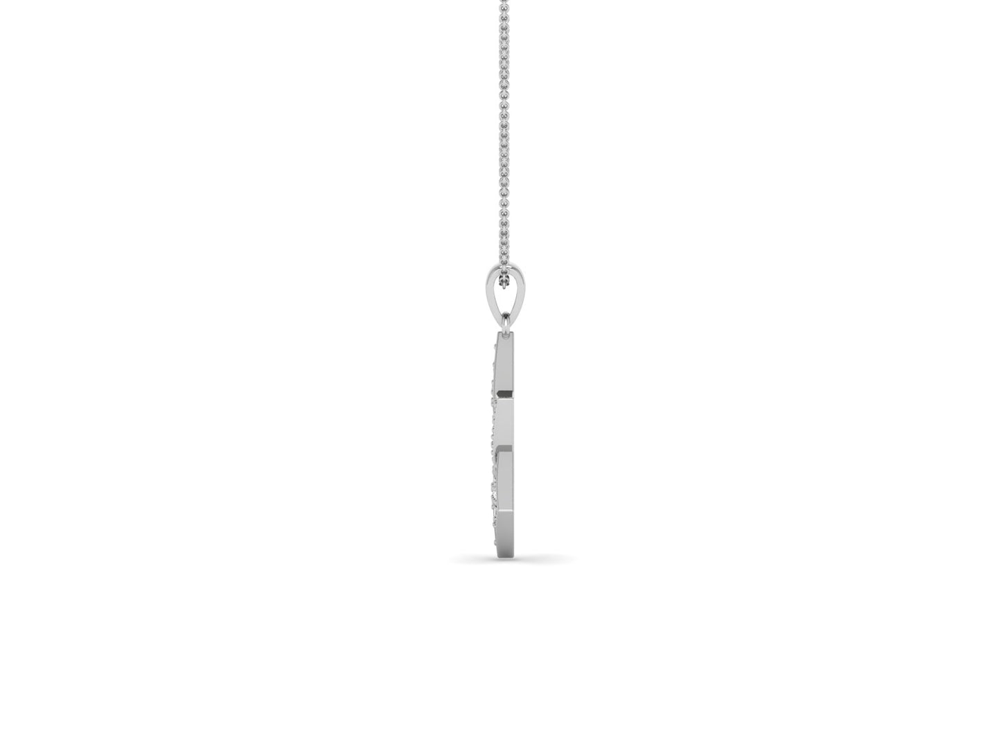 Sparkling Star of David Diamond Pendant in White Gold- 0.41 Ct