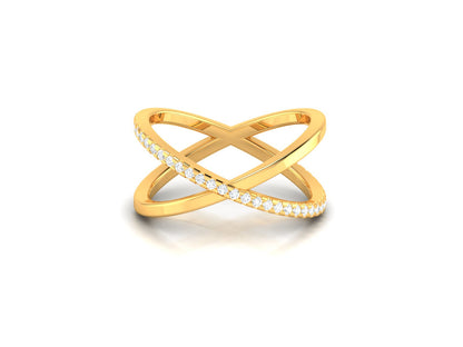 Lumière Signature - 0.22ct Round Diamond Gold Ring