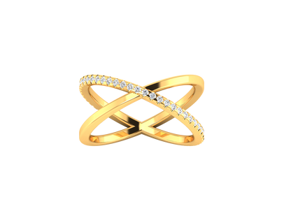 Lumière Signature - 0.22ct Round Diamond Gold Ring