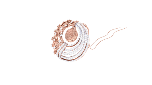 Harmonic Wave Radiant Gold Pendent - 0.86 Ct Brilliant Cut Diamonds