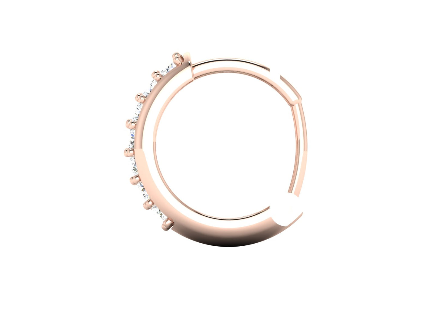 Modern Cutworks Hoop Earrings  In Rose Gold - 0.35 Ct Round Brilliant Cut Diamonds