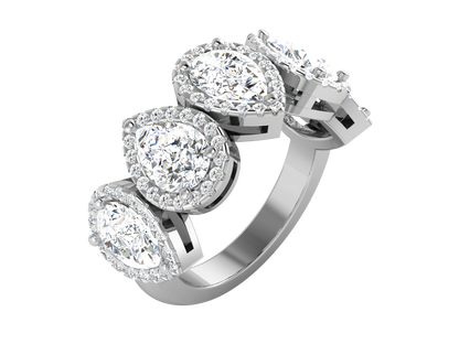 Eclat Teardrop Radiance Diamond Gold Rind - 0.47 Ct