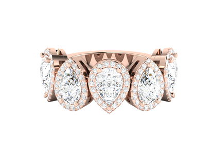 Eclat Teardrop Radiance Diamond Gold Rind - 0.47 Ct