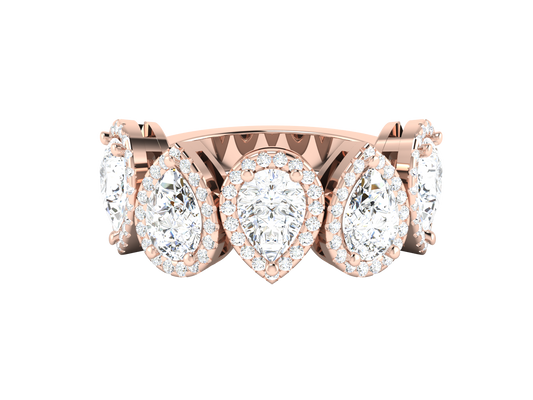 Eclat Teardrop Radiance Diamond Gold Rind - 0.47 Ct