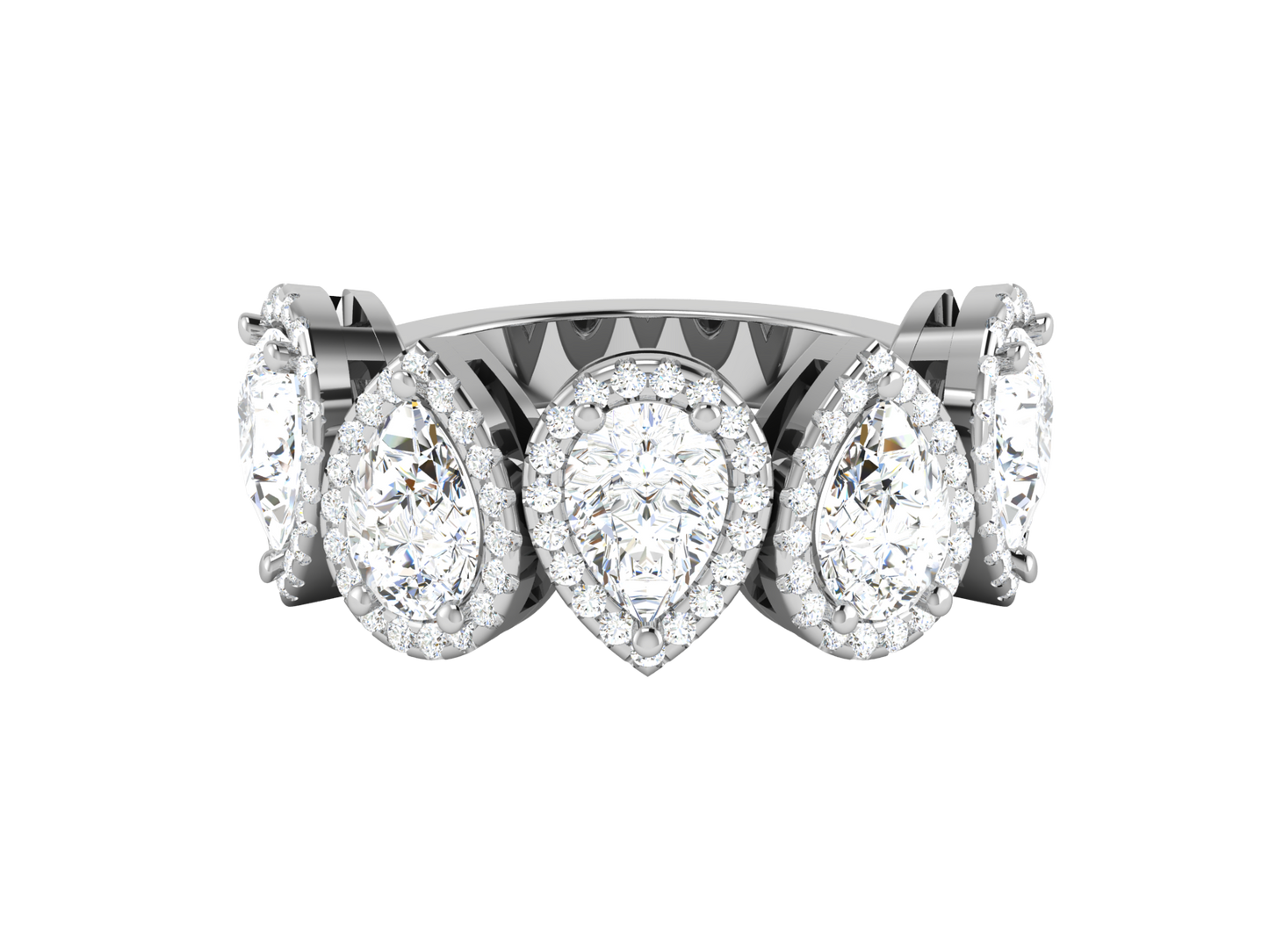 Eclat Teardrop Radiance Diamond Gold Rind - 0.47 Ct