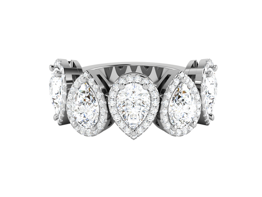 Eclat Teardrop Radiance Diamond Gold Rind - 0.47 Ct