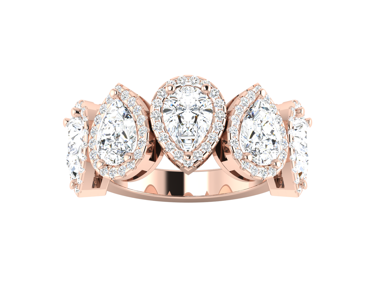 Eclat Teardrop Radiance Diamond Gold Rind - 0.47 Ct