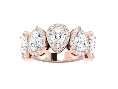 Eclat Teardrop Radiance Diamond Gold Rind - 0.47 Ct