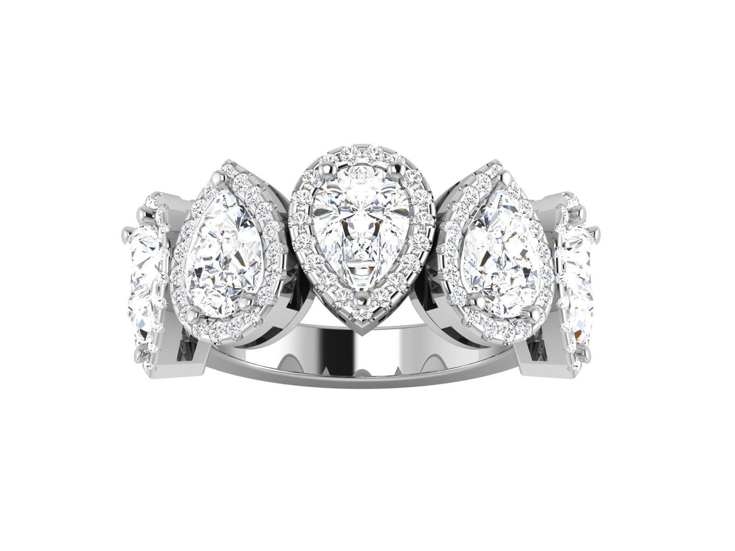 Eclat Teardrop Radiance Diamond Gold Rind - 0.47 Ct