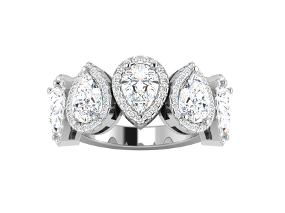 Eclat Teardrop Radiance Diamond Gold Rind - 0.47 Ct