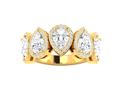 Eclat Teardrop Radiance Diamond Gold Rind - 0.47 Ct