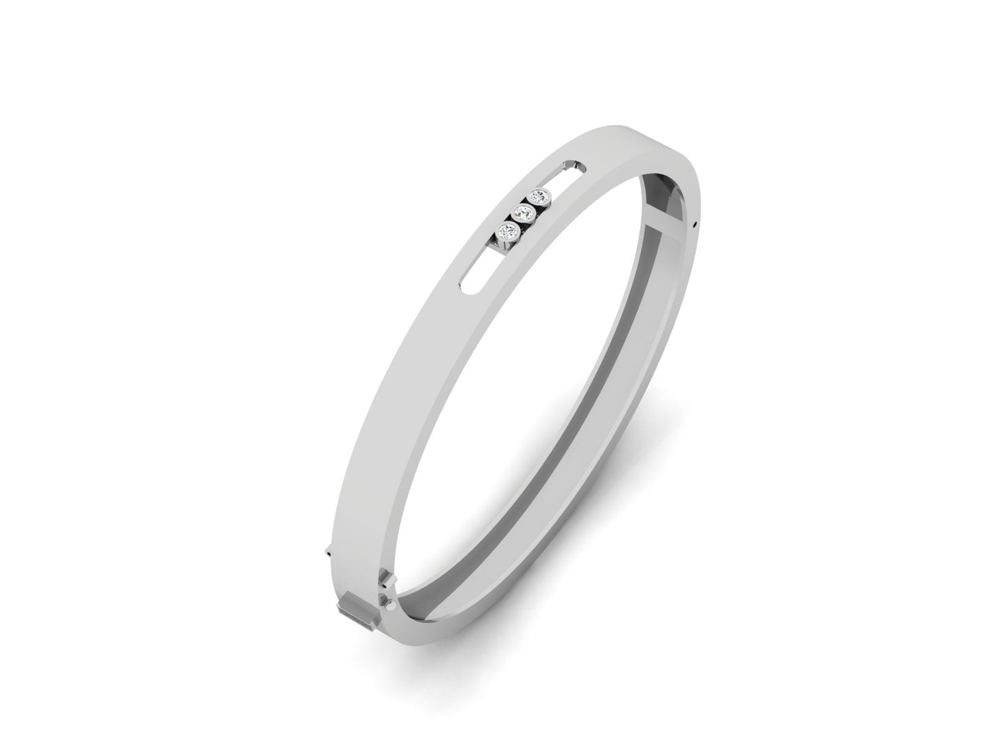 Elegance Framed Modern Rose Gold Bracelet - 0.51 Ct Round Diamonds