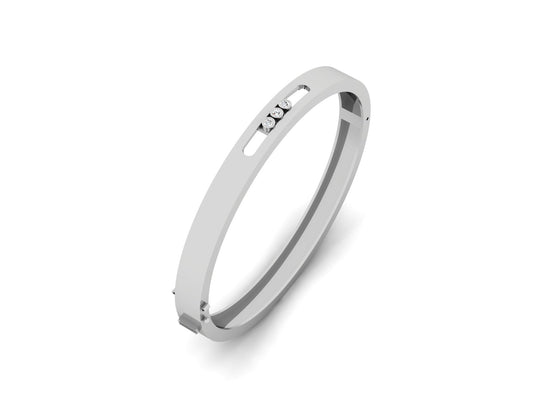 Elegance Framed Modern Rose Gold Bracelet - 0.51 Ct Round Diamonds