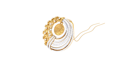 Harmonic Wave Radiant Gold Pendent - 0.86 Ct Brilliant Cut Diamonds