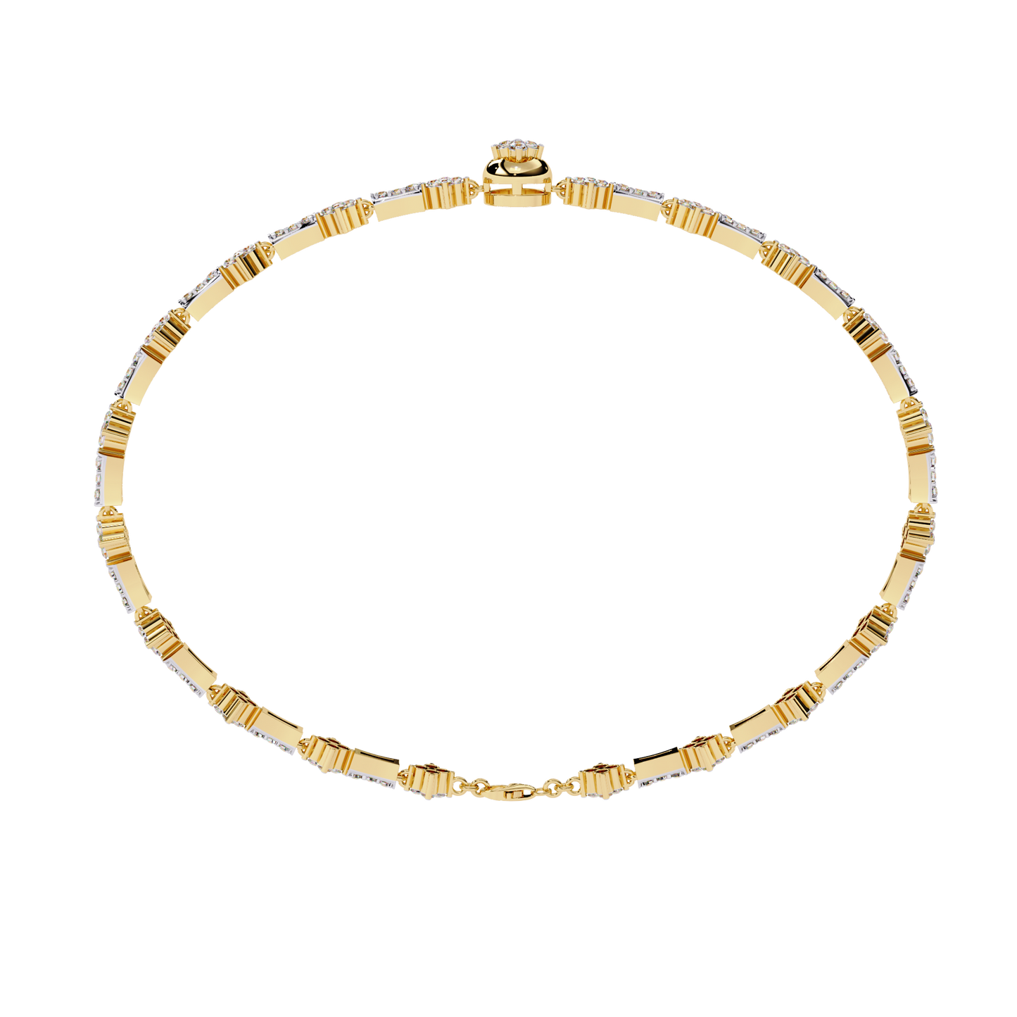 The 'Celestial Bloom' Diamond and Gold Bracelet - 0.82 Ct