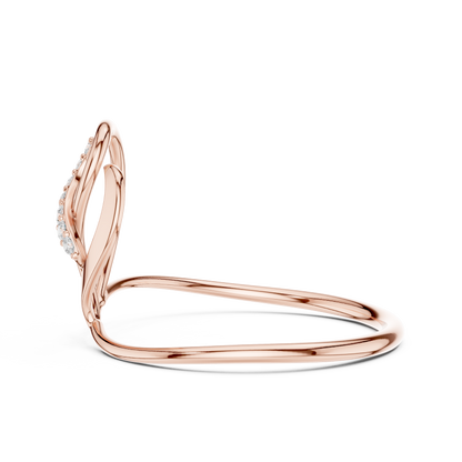 0.06 Carat Diamond Abstract Open Heart Ring | Yellow Gold
