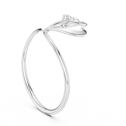 0.06 Carat Diamond Abstract Open Heart Ring | Yellow Gold