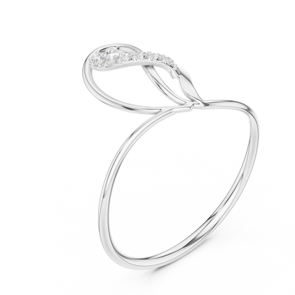 0.06 Carat Diamond Abstract Open Heart Ring | Yellow Gold