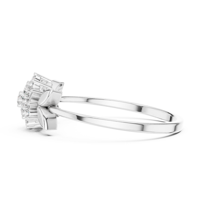 0.21 Carat Diamond Flower Blossom Cluster Ring | Yellow Gold