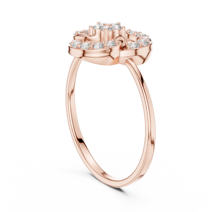 0.23 Carat Diamond Interlocking Trinity Swirl Ring | Yellow Gold
