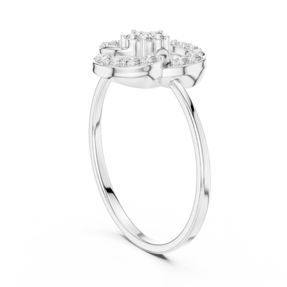 0.23 Carat Diamond Interlocking Trinity Swirl Ring | Yellow Gold