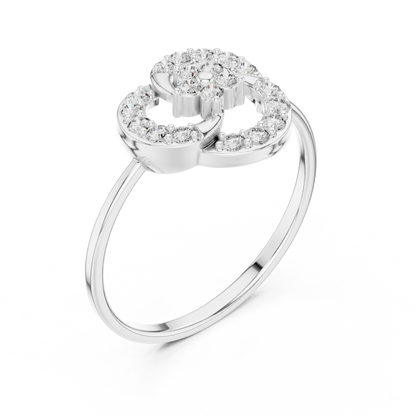 0.23 Carat Diamond Interlocking Trinity Swirl Ring | Yellow Gold